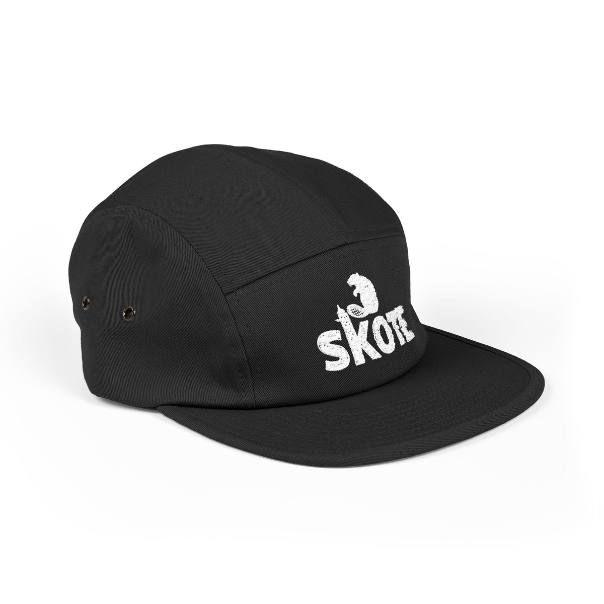 Skote Embroidered 5-Panel Cap — Retro Surf & Skate Logo Hat