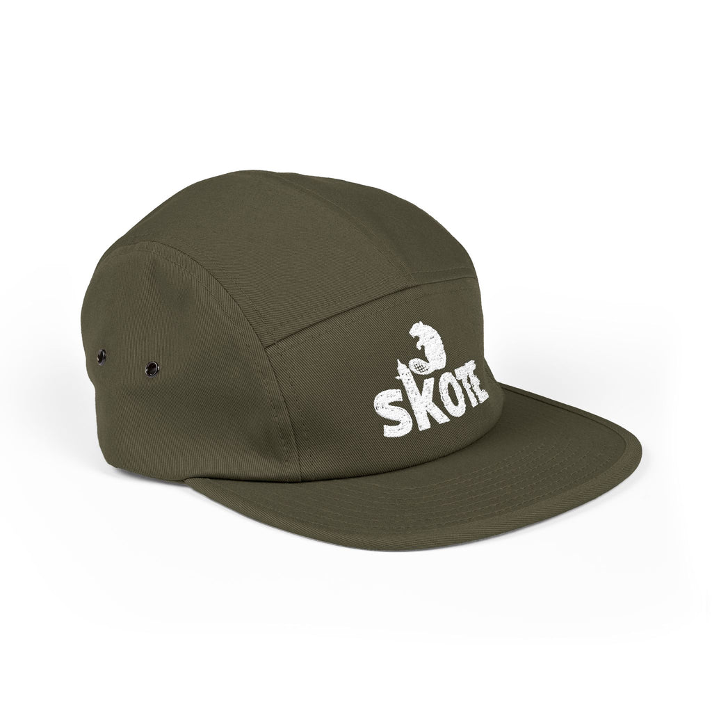 Skote Embroidered 5-Panel Cap — Retro Surf & Skate Logo Hat