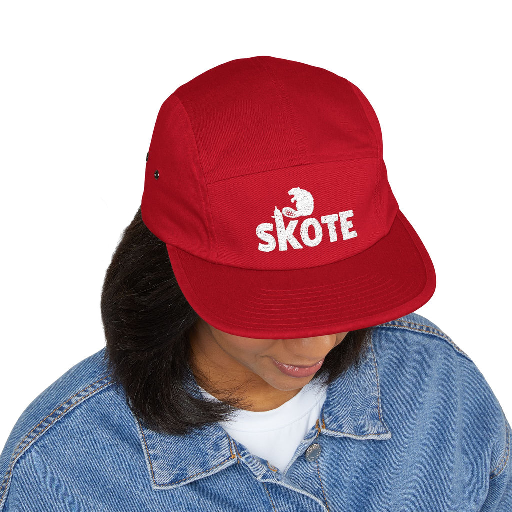 Skote Embroidered 5-Panel Cap — Retro Surf & Skate Logo Hat